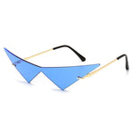 Metal Frame Oversized Triangle Women Sunglasses Vintage Rimless Cat Eye Sunglasses In 6 Colors-Sunglasses-Arimonz-Arimonz
