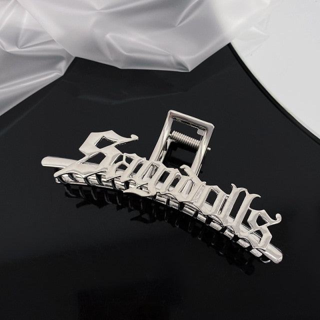 Metal Hollow Irregular Hair Claw Headdress Accessories Crab Hairpin-Hair Accessories-Arimonz-Silver-Arimonz