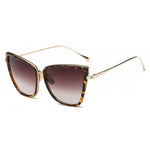 Metal Retro Oversized Sunglasses Women Cat Eye Sun Glasses-Sunglasses-Arimonz-DouhuaBrown-Arimonz