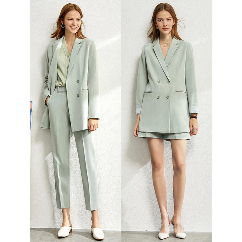Minimalism Spring Suit Female Office Lady Blazer High Waist Officewear-Wear To Work Sets-Arimonz-Arimonz
