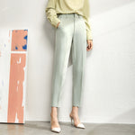 Minimalism Spring Suit Female Office Lady Blazer High Waist Officewear-Wear To Work Sets-Arimonz-green pant-M-Arimonz