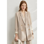 Minimalism Spring Suit Female Office Lady Blazer High Waist Officewear-Wear To Work Sets-Arimonz-Khaki coat-M-Arimonz