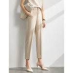 Minimalism Spring Suit Female Office Lady Blazer High Waist Officewear-Wear To Work Sets-Arimonz-Khaki Pant-M-Arimonz