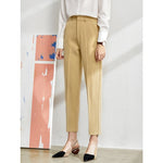 Minimalism Spring Suit Female Office Lady Blazer High Waist Officewear-Wear To Work Sets-Arimonz-yellow pant-M-Arimonz