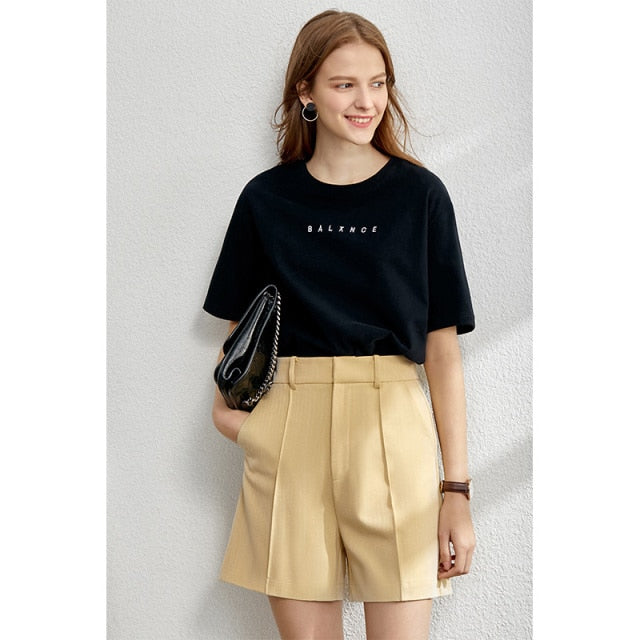 Minimalism Spring Suit Female Office Lady Blazer High Waist Officewear-Wear To Work Sets-Arimonz-yellow shorts-M-Arimonz