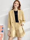 Minimalism Spring Suit Female Office Lady Blazer High Waist Officewear-Wear To Work Sets-Arimonz-Arimonz