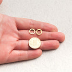 Minimalist Round Stud Earrings-Earrings-Arimonz-Arimonz