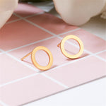 Minimalist Round Stud Earrings-Earrings-Arimonz-Arimonz