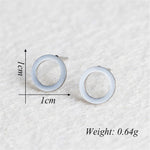 Minimalist Round Stud Earrings-Earrings-Arimonz-Arimonz