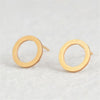 Minimalist Round Stud Earrings-Earrings-Arimonz-Gold-Arimonz