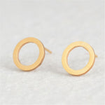 Minimalist Round Stud Earrings-Earrings-Arimonz-Gold-Arimonz