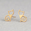 Minimalist Stud Earrings-Earrings-Arimonz-Cat-Gold-Arimonz