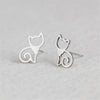 Minimalist Stud Earrings-Earrings-Arimonz-Cat-Silver-Arimonz