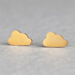 Minimalist Stud Earrings-Earrings-Arimonz-Cloud-Gold-Arimonz