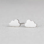 Minimalist Stud Earrings-Earrings-Arimonz-Cloud-Silver-Arimonz