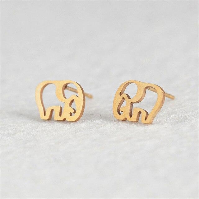 Minimalist Stud Earrings-Earrings-Arimonz-Elephant-Gold-Arimonz