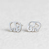 Minimalist Stud Earrings-Earrings-Arimonz-Elephant-Silver-Arimonz
