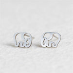 Minimalist Stud Earrings-Earrings-Arimonz-Elephant-Silver-Arimonz