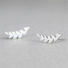 Minimalist Stud Earrings-Earrings-Arimonz-Leaf-Silver-Arimonz