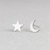 Minimalist Stud Earrings-Earrings-Arimonz-Moon Star-Silver-Arimonz