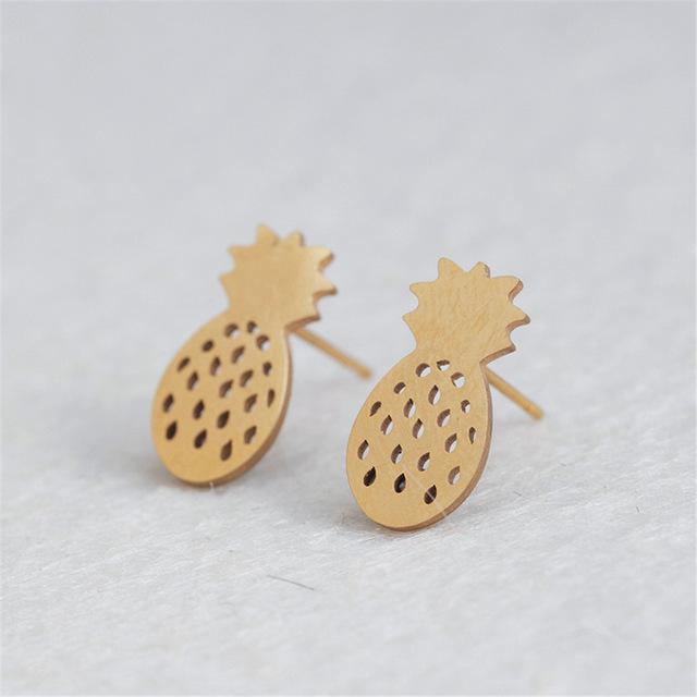 Minimalist Stud Earrings-Earrings-Arimonz-Pineapple-Gold-Arimonz
