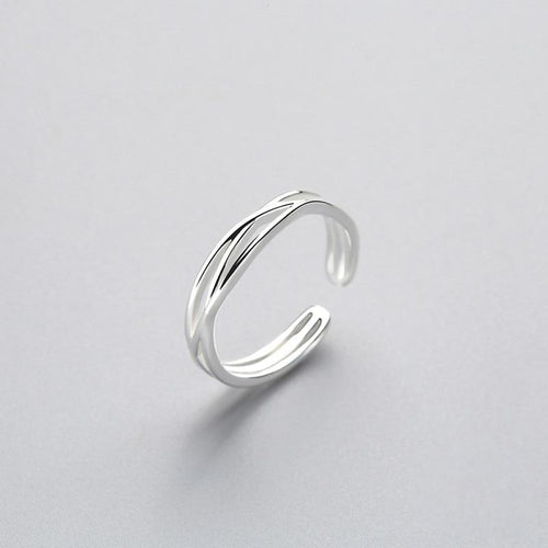 Minimalist Twist Line Adjustable Ring-Rings-Arimonz-Arimonz