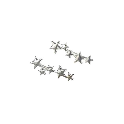 Moon Star Celestial Earrings-Earrings-Arimonz-silver-Arimonz