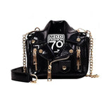 Motorcycle Jacket Messenger Bag-Handbags-Arimonz-Black-Arimonz