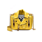 Motorcycle Jacket Messenger Bag-Handbags-Arimonz-Yellow-Arimonz