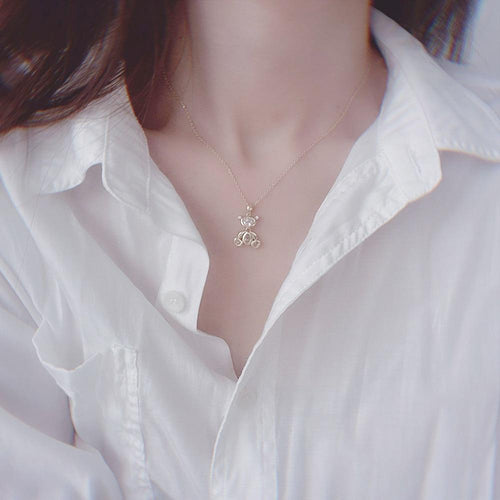 Movable Bear Women Necklace Elegant Necklace Jewelry For Women-Necklaces-Arimonz-Arimonz