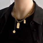 Multi Layer Chain Woman Rock Thick Chain Street Snap Necklace-Necklaces-Arimonz-Arimonz