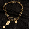Multi Layer Chain Woman Rock Thick Chain Street Snap Necklace-Necklaces-Arimonz-Double chain gold-Arimonz