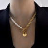 Multi Layer Chain Woman Rock Thick Chain Street Snap Necklace-Necklaces-Arimonz-lock gold-Arimonz