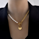 Multi Layer Chain Woman Rock Thick Chain Street Snap Necklace-Necklaces-Arimonz-lock gold-Arimonz