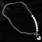 Multi Layer Chain Woman Rock Thick Chain Street Snap Necklace-Necklaces-Arimonz-lock silver-Arimonz
