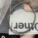 Multi Layer Chain Woman Rock Thick Chain Street Snap Necklace-Necklaces-Arimonz-Necklace silver-Arimonz