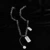 Multi Layer Chain Woman Rock Thick Chain Street Snap Necklace-Necklaces-Arimonz-Single chain silver-Arimonz