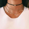 Multi Layer Crystal Moon Choker Necklace-Necklaces-Arimonz-Arimonz