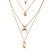 Multi Layer Crystal Moon Choker Necklace-Necklaces-Arimonz-15-Arimonz