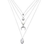 Multi Layer Crystal Moon Choker Necklace-Necklaces-Arimonz-16-Arimonz
