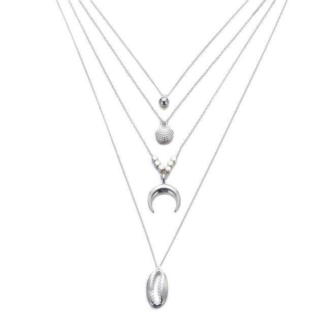 Multi Layer Crystal Moon Choker Necklace-Necklaces-Arimonz-16-Arimonz