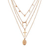 Multi Layer Crystal Moon Choker Necklace-Necklaces-Arimonz-17-Arimonz