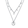 Multi Layer Crystal Moon Choker Necklace-Necklaces-Arimonz-18-Arimonz