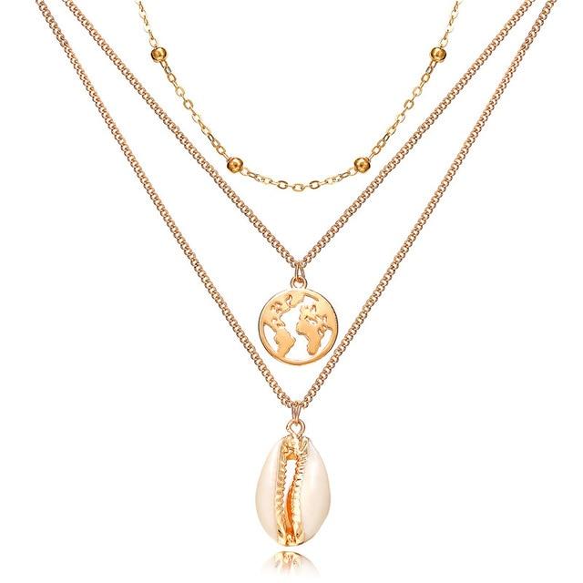 Multi Layer Crystal Moon Choker Necklace-Necklaces-Arimonz-20-Arimonz