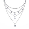 Multi Layer Crystal Moon Choker Necklace-Necklaces-Arimonz-24-Arimonz