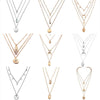 Multi Layer Crystal Moon Choker Necklace-Necklaces-Arimonz-Arimonz