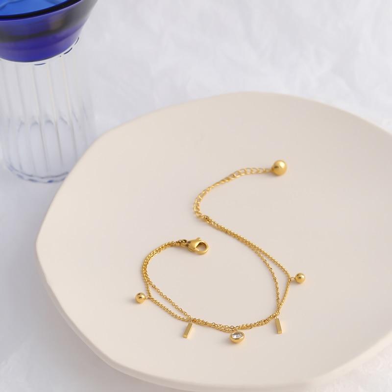 Multi-layer Stainless Steel Bangle Bracelet for Women Jewelry Anklet-Anklets-Arimonz-Arimonz