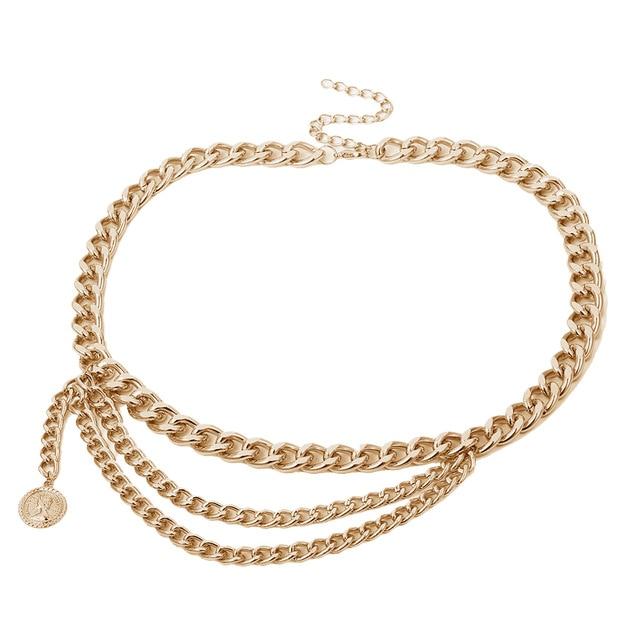 Multi-layer Waist Chain Belt-Belts-Arimonz-Gold-Arimonz