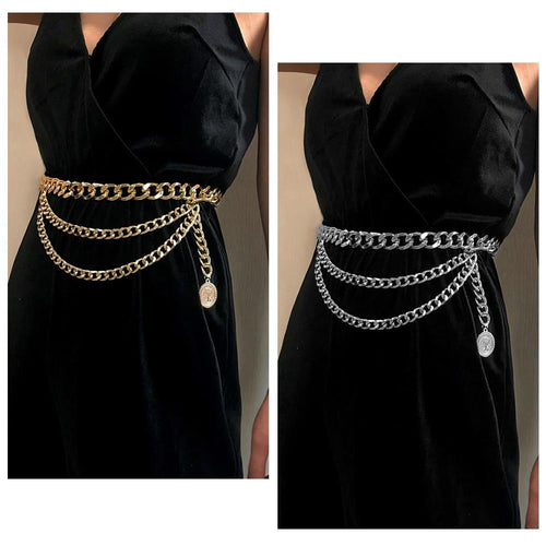 Multi-layer Waist Chain Belt-Belts-Arimonz-Arimonz