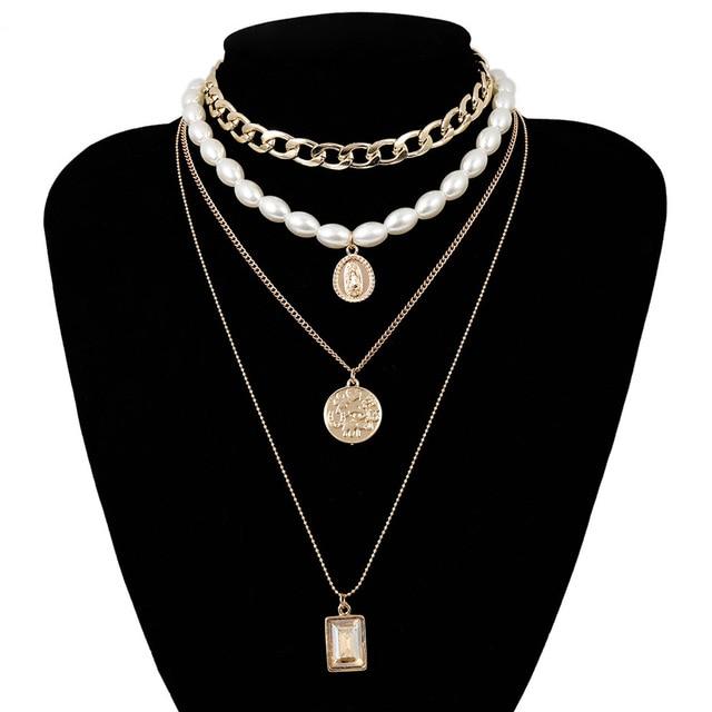 Multi Layered Choker Necklace-Necklaces-Arimonz-1-Arimonz